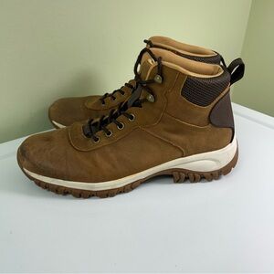 Crown Vintage Leather Ankle Boots Men's 10 M Brown Taupe Lace Up Hiking Casual